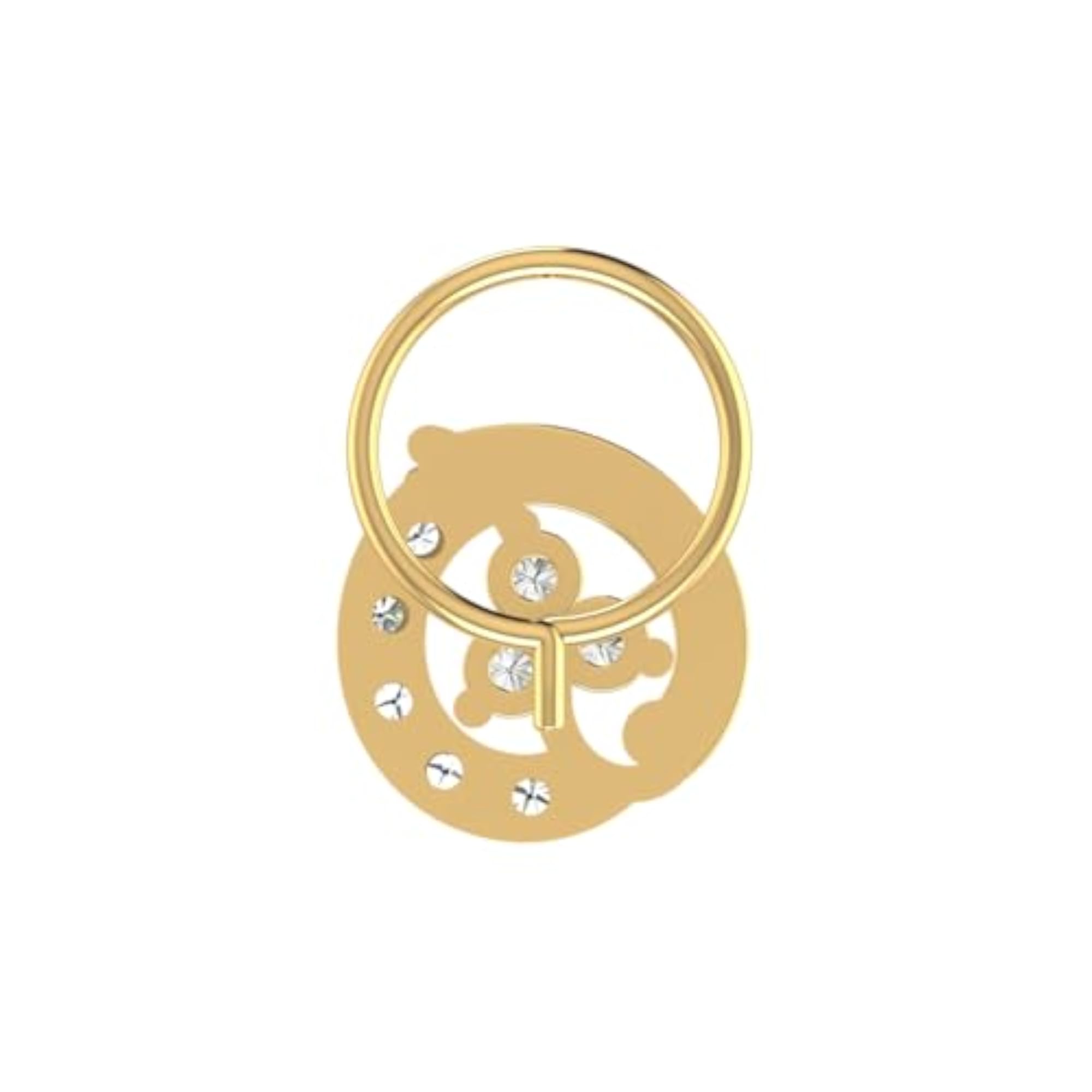 Women's 14Kt Yellow Gold Stud Nose Ring