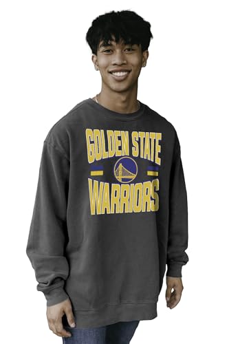 Golden State Warriors NBA Officially Licensed Crewneck Sweatshirt Ringspun Bold Black, XX-Large