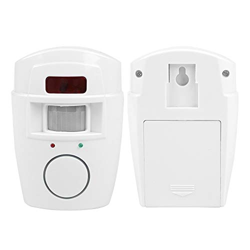 Vbestlife Alarme de porte sans fil avec détecteur de mouvement PIR et sirène de 105 dB et 2 télécommandes pour maison, garage, magasin