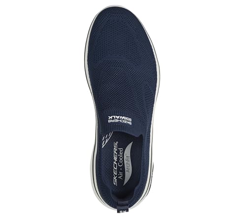 Image of Skechers Mens GO Walk Arch FIT 2.0 - KNITTE Navy Black Walking Shoes