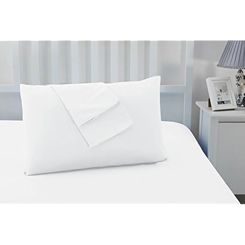Sonia Moer Super Soft Brushed Microfibre Pillowcases - Non Iron Breathable Hypoallergenic Pillowcases set of 2- White Cover