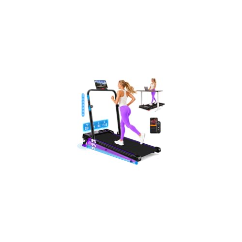 HILLO Walking Pad Treadmill with Incline Handle Bar Yellow Black