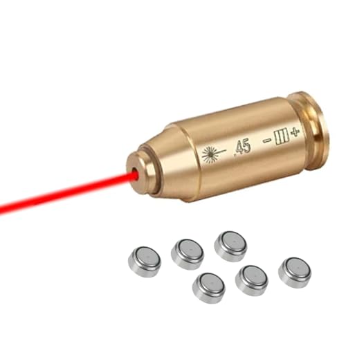 360 Tactical .45 CAL Red Dot Laser Boresighter Brass Cartridge Bore Sight Red Hunting Tool Boresight