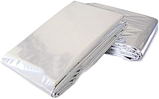 Emergency Blanket Survival Reflective Thermal First Aid Foil Blanket Silver Emergency Thermal Blankets for Outdoors, Hiking, Marathons 130X210CM