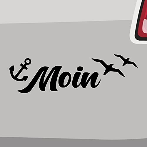 Stickerfreaks Moin Aufkleber Nordsee - 6 Größen, 21 Farben - Anker Ostsee...