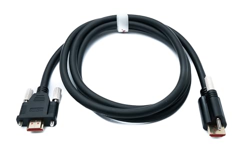 Cable HDMI 2.0 tipo A macho a macho de 150 cm con adaptador atornillable System-S negro 1