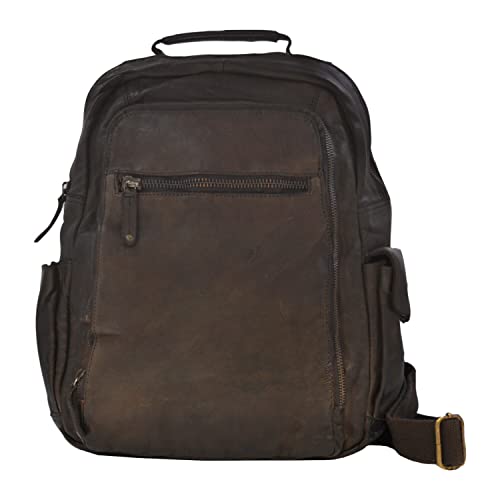 Sac à dos en cuir pour homme vintage l'esprit d'aventure pour votre ordinateur
