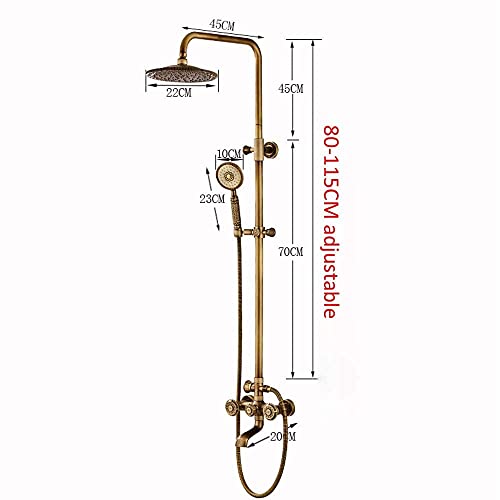 Mitigeur thermostatique rétro ensemble système de douche en laiton - 4