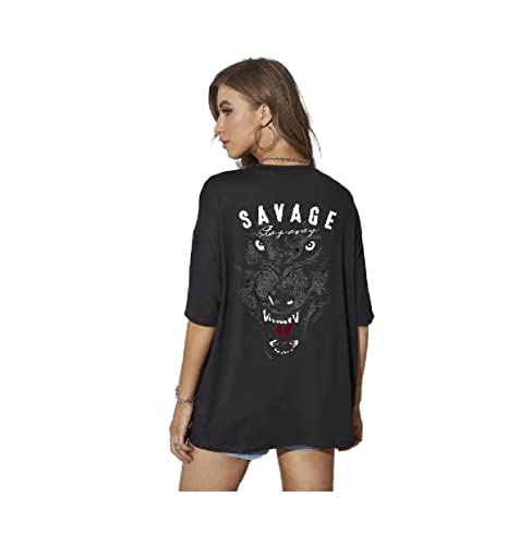 Image of The Modern Soul Women and Girls Cotton Blend Oversized T-Shirts