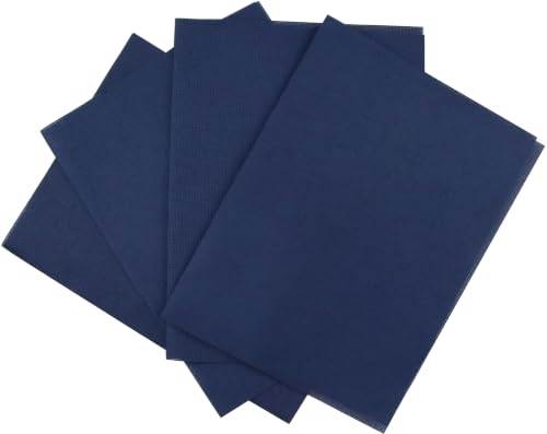 Image of KCS 4 /6 pc of 12 inch x 18 inch 30cmx45cm 18 Count Cotton Aida Cloth Cross Stitch Fabric (Navy Blue, 4 pc)