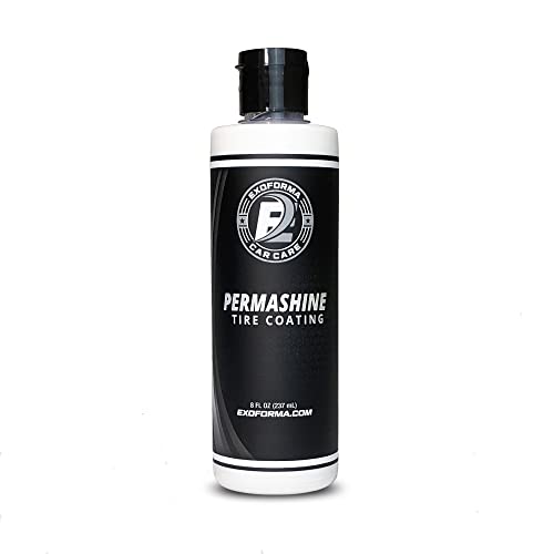 ExoForma PermaShine Tire Coating & Dressing – Extreme High Shine & Durability – Long-Lasting Acrylic Anti-Stick No-Sling Protection – Won’t Wash Off – Dries Fast to The Touch – 8 fl oz