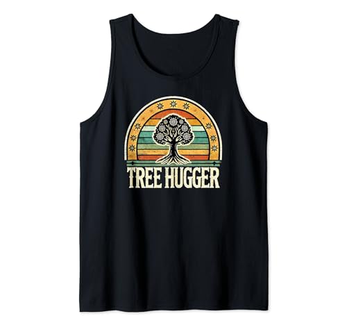 Vintage Tree Hugger, Vida Silvestre, Flora y Naturaleza Amante Camiseta sin Mangas