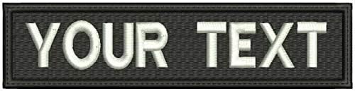 Custom Embroidered Name Tag Iron Sew Hook Fastener Patch (Customize)