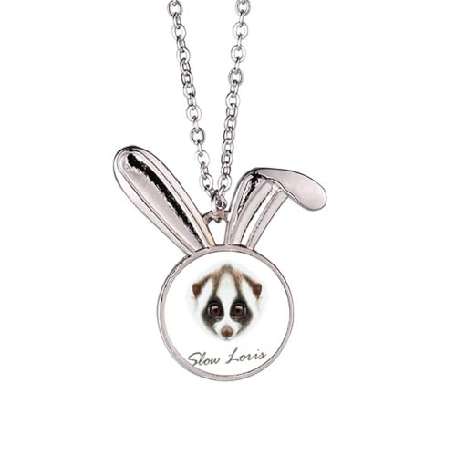 Collier lapin Loris marron pendentif grands yeux un bijou tendre plein de poésie