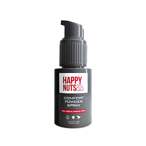 Happy Nuts Comfort Powder Spray AntiChafing, Sweat Defense & Odor Control for the Groin, Feet