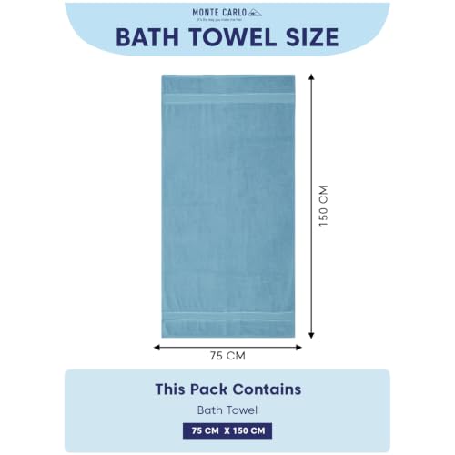 Image of MOCA by Monte Carlo Cotton 380 GSM Bath Towel (140 x 70 CM) - Dark Blue