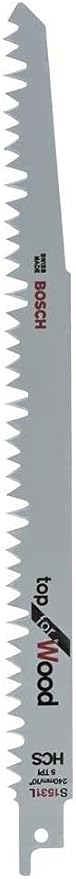 Bosch Professional 100 unidades Hoja de sierra sable S 1531 L Top for Wood, para madera, 240 x 19 x 1.5 mm, accesorio de sierra sable