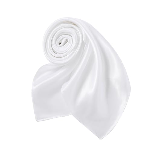 2 Pack 35" Women Large Satin Square Scarves Silk Like Feeling Fashion Headscarf Hair Neck Wrapping Scarves3