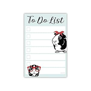 Guinea Pig Sticky to Do List Guinea Pig Lover Gift Ideas for Girls and Women Furry Potato Notepad 4x6 50 Pages
