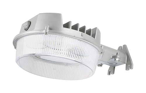 LuminaGuard 43W LED Dusk to Dawn Outdoor Lighting, Silver Gray Barn Light