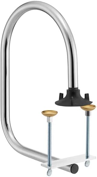 Zedfire, Riel de servicio de barra de un solo brazo, tubo de calibre 18 con acabado cromado, área para que el personal de camarero recupere bebidas,