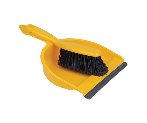 YELLOW Dustpan & Brush Professional Soft Bristles 102940Y