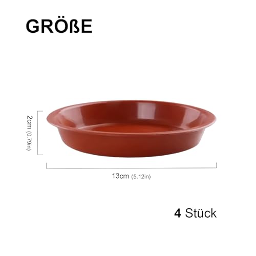 Billowvolve 4 Stück Hedgehog Food & Water Bowl 13cm Breite Low-Profile 2cm Tiefe Design, Wetter & Frostbeständig, geeignet für Outdoor Wildlife Garden Verwendung