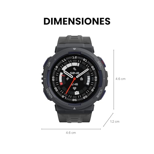 Image of Amazfit Active Edge Smart Watch 46 mm, Rugged Sport & Fitness Watch, GPS, AI Health Coach for Outdoor, Workouts & Exercise, 16 Days Battery, 130+ Sports Modes, for Android iPhone, Midnight Pulse