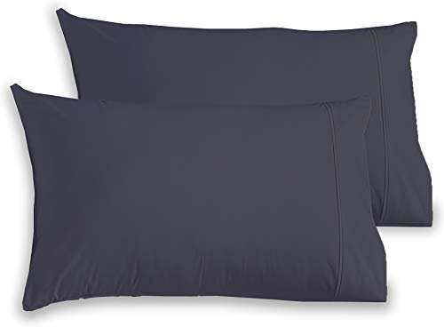 ZOYER Pillowcases 2 Pack (King, Grey) - Brushed Microfiber Pillow Cover - Soft 20"x40" Pillow Cases Hotel Quality - Wrinkle and Fade Resistant Bed Pillowcovers- Sleeping Pillow Covers.