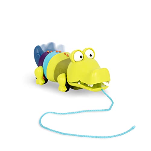 B. toys - Waggle-A-Longs - Snappity Scott - Crocodile à Pousser ou à Tirer - Jouet en Forme de Crocodile avec Ficelle - Jouet pour Tout-Petits et Enfants -...