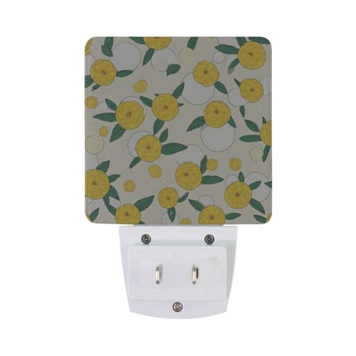 Lámpara de noche LED sensor amarillo con hojas verdes miniatura 6