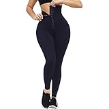 RICH BRIA High Waisted Corset Leggings for Women with Adjustable Body Shaping Waist Trainer Yoga Pants Slimming Tummy Control