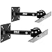 Speaker Wall Ceiling Mount Stand - Black Speaker Mounting Bracket w/ Adjustable Swivel Tilt, Retractable Telescopic Arm - Home Surround Sound System Bookshelf Satellite Speakers - Pyle PSTNDC31 (Pair)