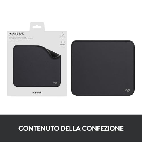 Mouse Pad - Studio Series, per Computer con Base in Gomma Antiscivolo, Scorrimento Facile, Resistente agli Schizzi, Materiali Durevoli, Portatile, Design Moderno - Grigio - Mousepad - Immagine 7