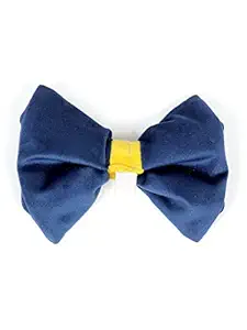 Wiggle Twiddle Adjustable Bow Tie for Dogs and Cats | Elegant Pets Accessory | One Size | Blue Yellow