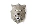 Stark Direwolf Paper Sculpture,Pre-cut DIY Papercraft Kit,Handmade Wide Animal Figurine,Grey Blue Color,Low Poly Wall Decor,All Accessories Included
