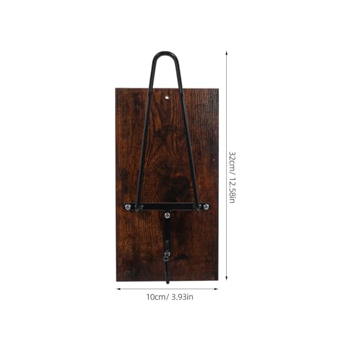 Colgador de casco y ropa de moto con base de madera protectora para pared 2