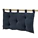 1001KDO POUR LA MAISON Tête de lit 5 Boutons avec Passants Gaze de Coton 50 x 80 cm Bleu Marine