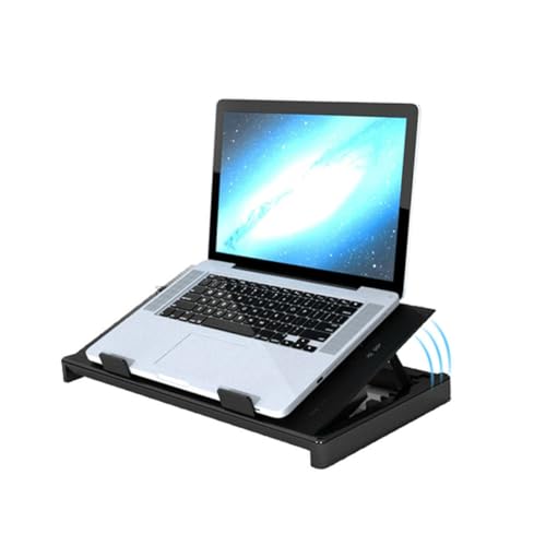 Base para laptop con 5 ventiladores y soporte ajustable miniatura 5