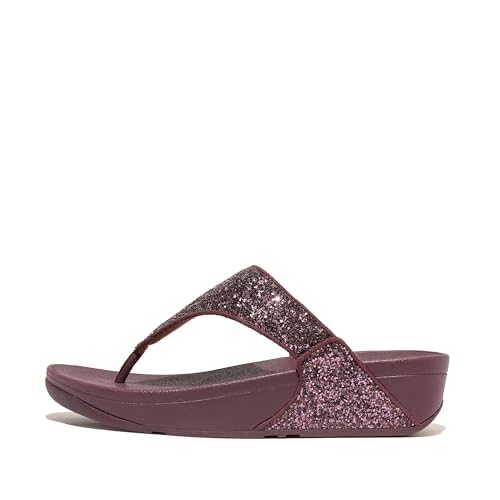 Image of FitFlop Lulu Multi-Tonal Glitter Toe-Post Sandals