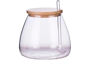 Sugar Bowl with Lid and Serving Spoon 17oz Cups Sugar Dispenser sugar Container Glass Jar