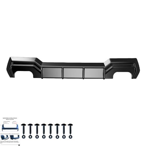 Oneway tylny dyfuzor kompatybilny z BMW serii 4 G22/G23 Coupe/Cabrio M-Pack/M440i 2020-2024 i Facelift 2024- - czarny połysk