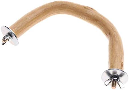 U-Shaped Wooden Parrot Bird Cage Perch Stand Platform Pet Bird Play Toy