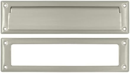 13.12 in. Mail Slot with Interior Frame, Satin Nickel - Solid