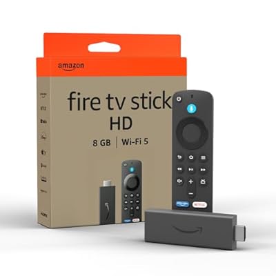 Amazon Fire TV Stick HD Última generación con TV en directo gratuita mando por voz Alexa controles de Hogar digital y reproducción en streaming HD