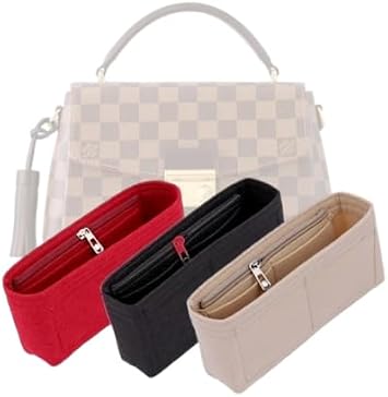 Bag Organizer for LV Croisette Shoulder Bag25L x 17H x 9.5D cm Pink, Style A Exposure