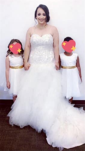 Dresses For Girl Kids Sequins Summr Flower Girl Dress For Weddings Communions Kids A Line Knee Ball Gown Outfits Casual Lace Skirt 9 18 Months(Ivory, 90) #TOP1