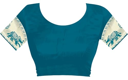 C J Enterprise Women's Pure Soft Kanjivaram Silk Saree Banarasi Design Style With Blouse Piece for Wedding (Pari9016-51)