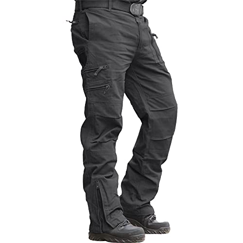 Akarmy Men's Work Pants, Cargo Pants For Men, Straight Tactical Pants, Work Travel Casual Pants With Multi Zipper Pockets 9920 Gray 36 Xn #TOP25