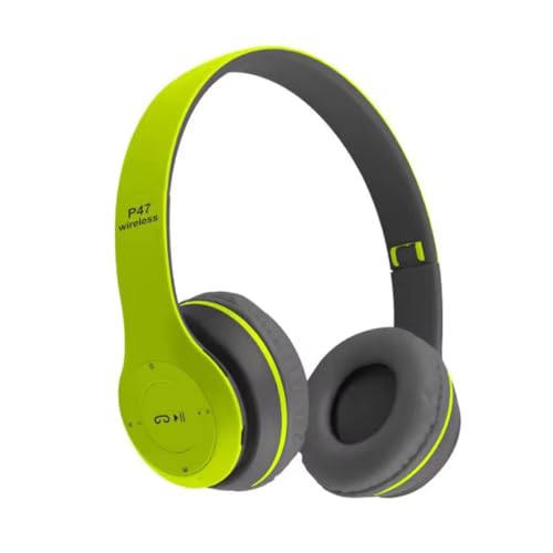 Image of icall P47 Wireless Gaming Bluetooth Headphones Over Ear Enjoy 6 Hrs Playback (Green)
